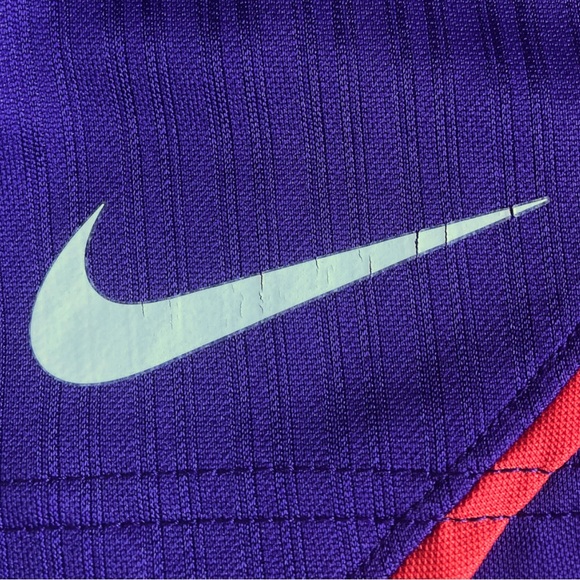 Nike Purple Swoosh Striped Athletic Workout Sports Shorts - Picture 9 of 16